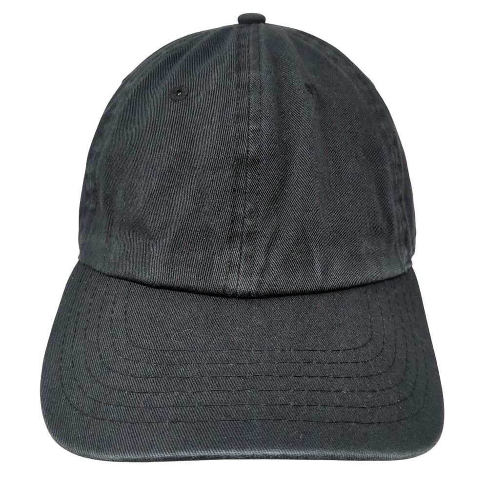 The Hat Depot Slideback Baseball Cap Black One Size Adjustable 6 Panel Blank